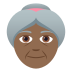 👵🏾 old woman: medium-dark skin tone display on JoyPixels